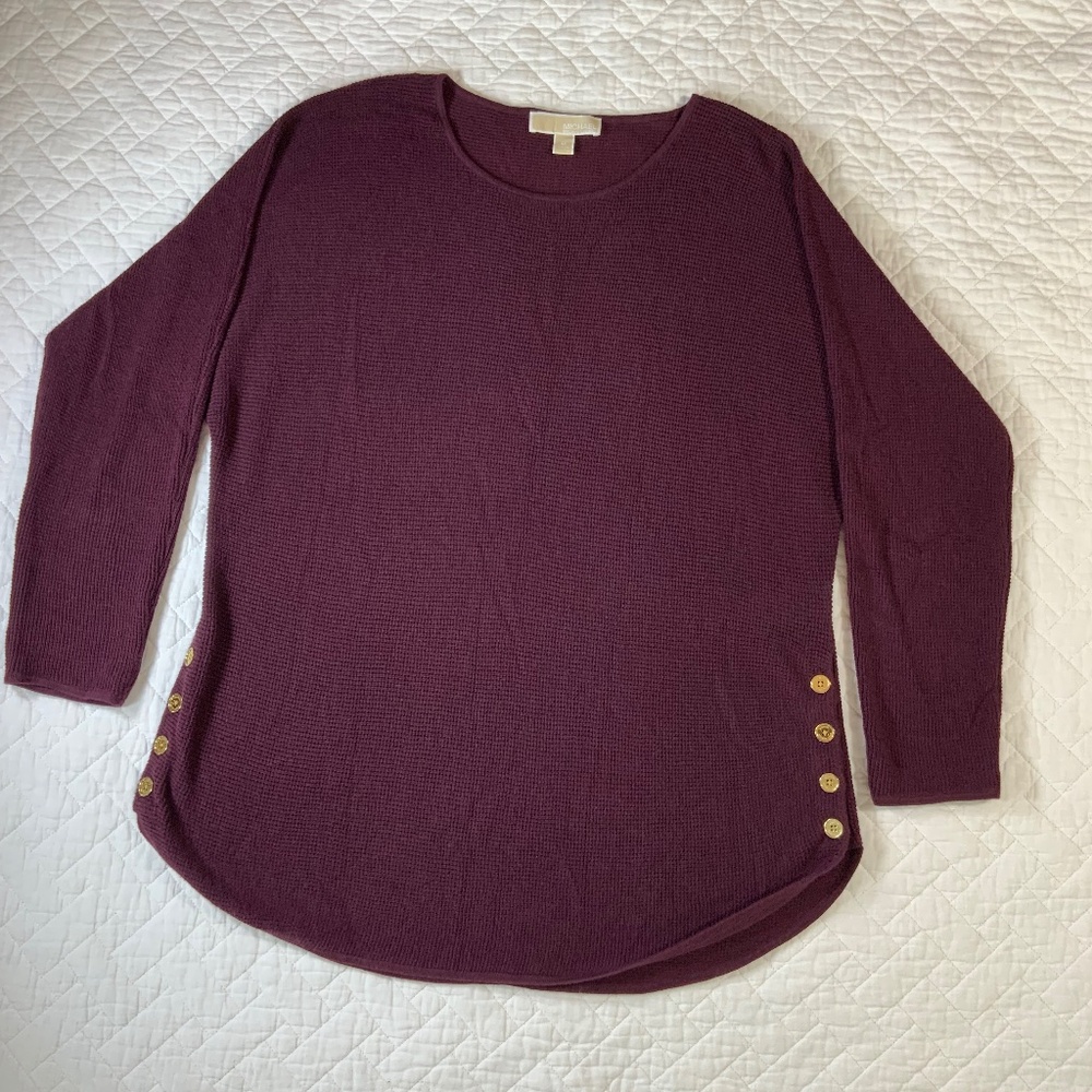 Michael Kors Women’s Sweater – Size M – Purple – Cotton Blend (F45)